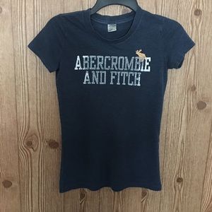 Abercrombie and Fitch Spell-Out Logo Tee Size S